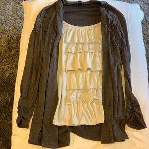 Women’s 1 piece cardigan/shell top